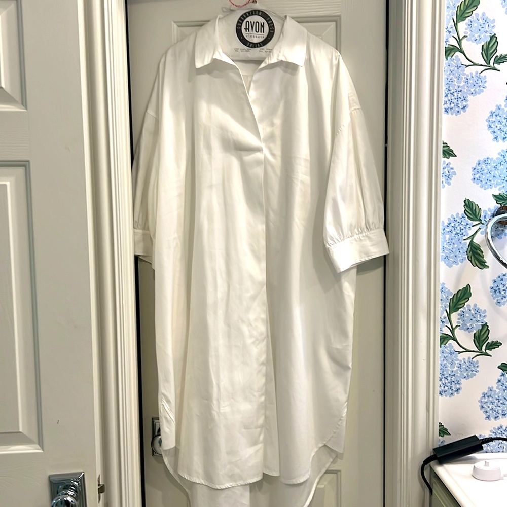 Whit mid to long length dress